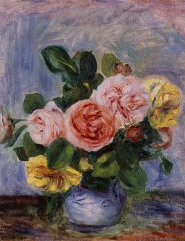 Pierre Auguste Renoir : Roses in a Vase III